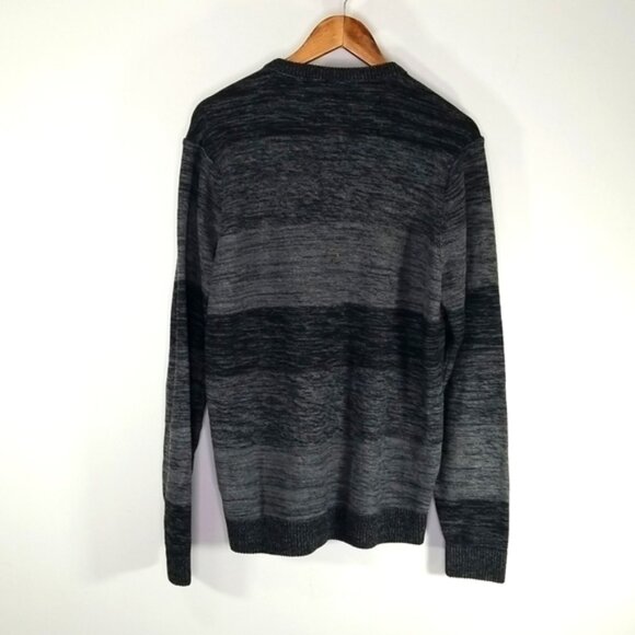 Rumors Men's Sweater Size M 100% Cotton Knit Block Shaded Black - Picture 3 of 5